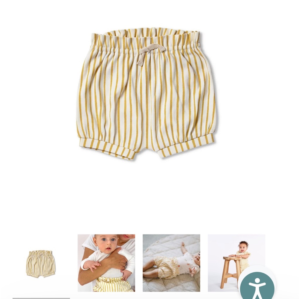 Pehr Striped Yellow and White Baby Bloomers